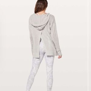 Lululemon Still Movement Wrap Cardigan Light Grey